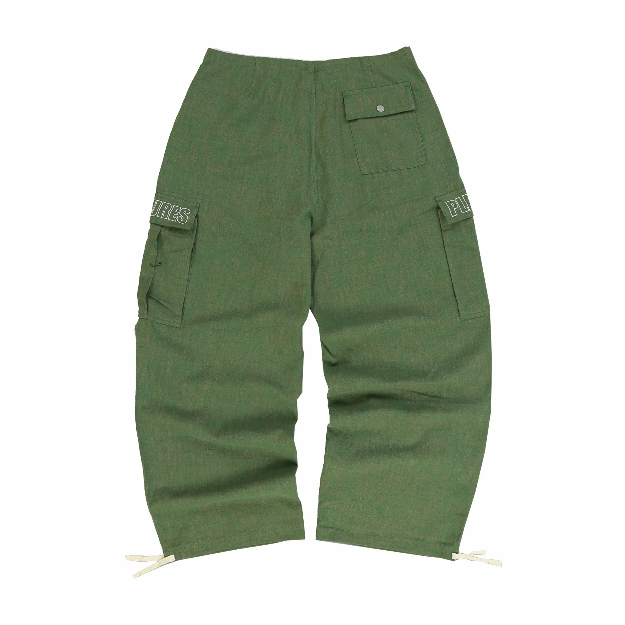 Pleasures Visitor Wide Fit Cargo Pants (Green)