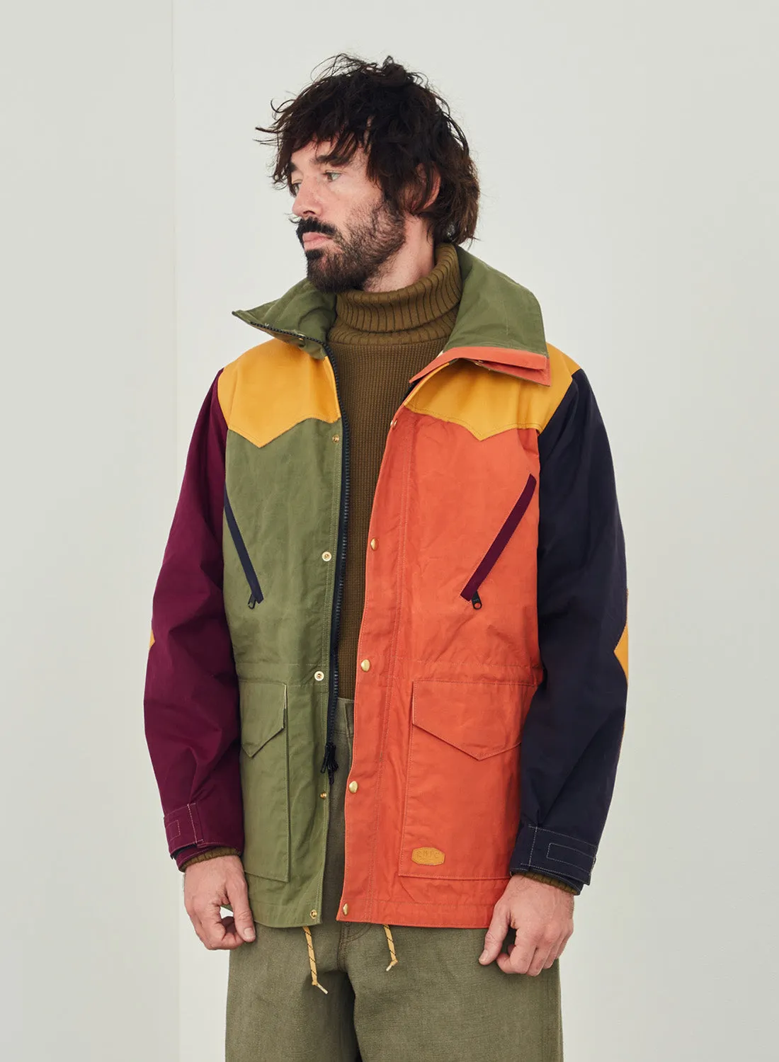 Rocky Mountain Featherbed x Nigel Cabourn Mountain Parka Dry Wax in Multicolour