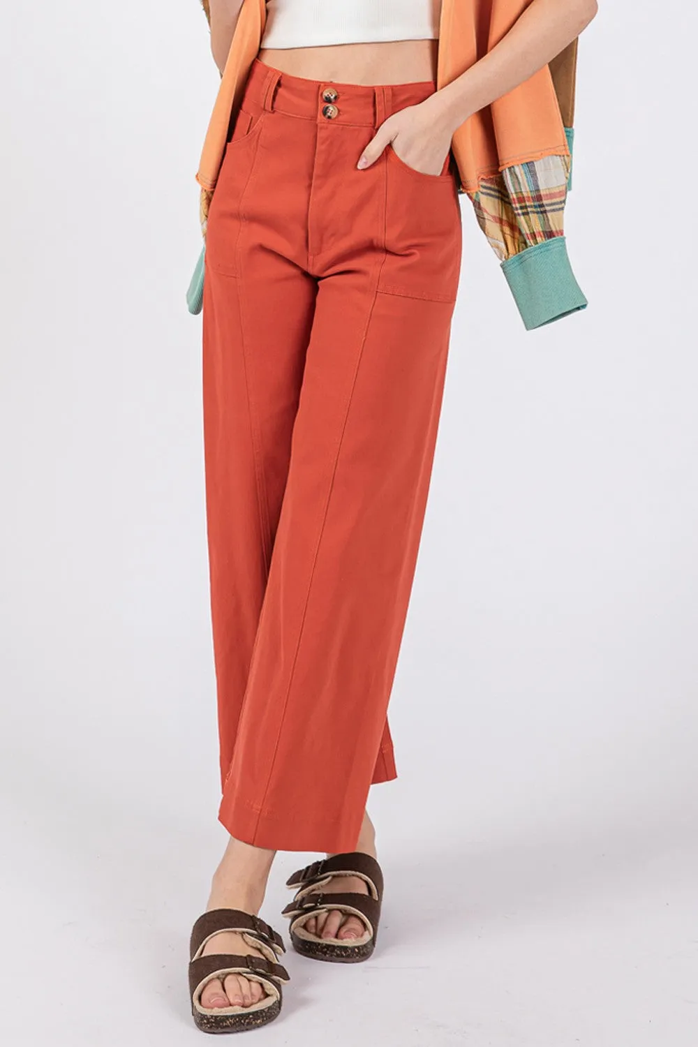 SAGE   FIG Wide Leg Cropped Pants