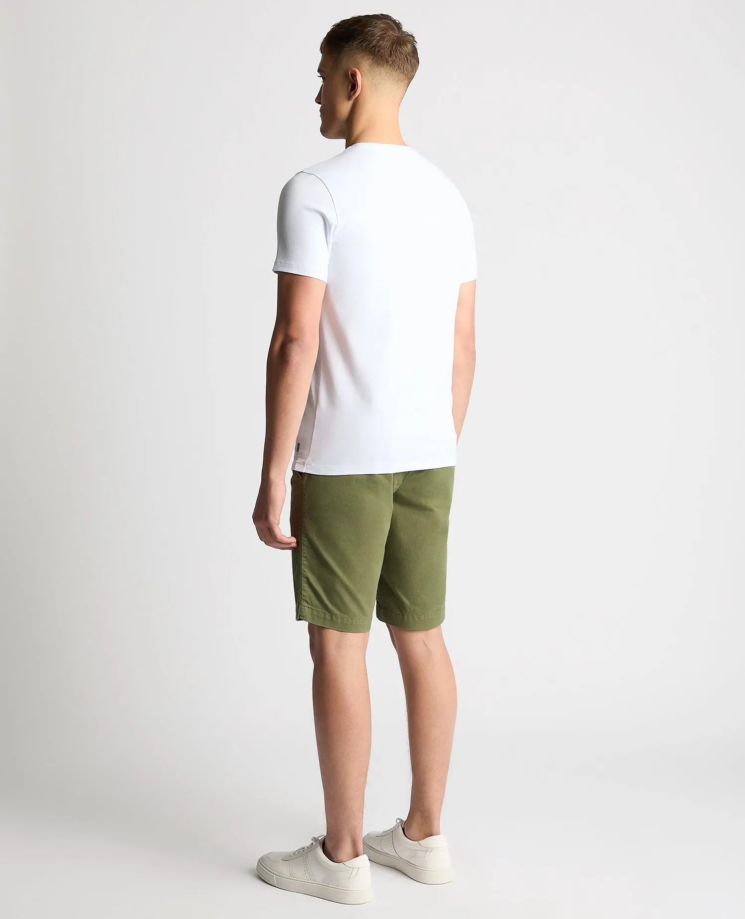 Slim Leg Cotton Stretch Chino Short