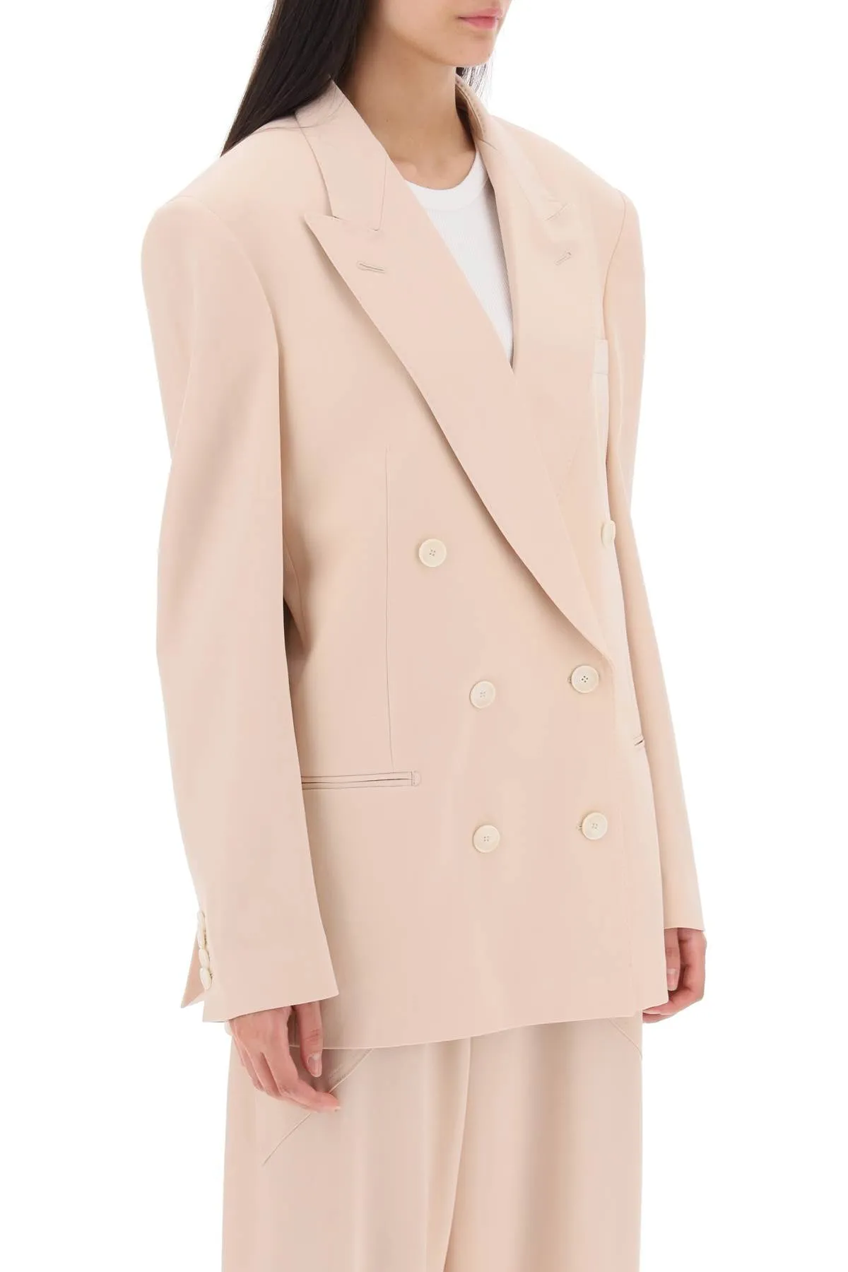 Stella mccartney double-breasted tailoring jacket in light wool