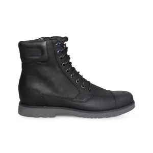 Optimized Product Title: Mens Teva Durban Tall Leather Boots - Black / Dark Shadow