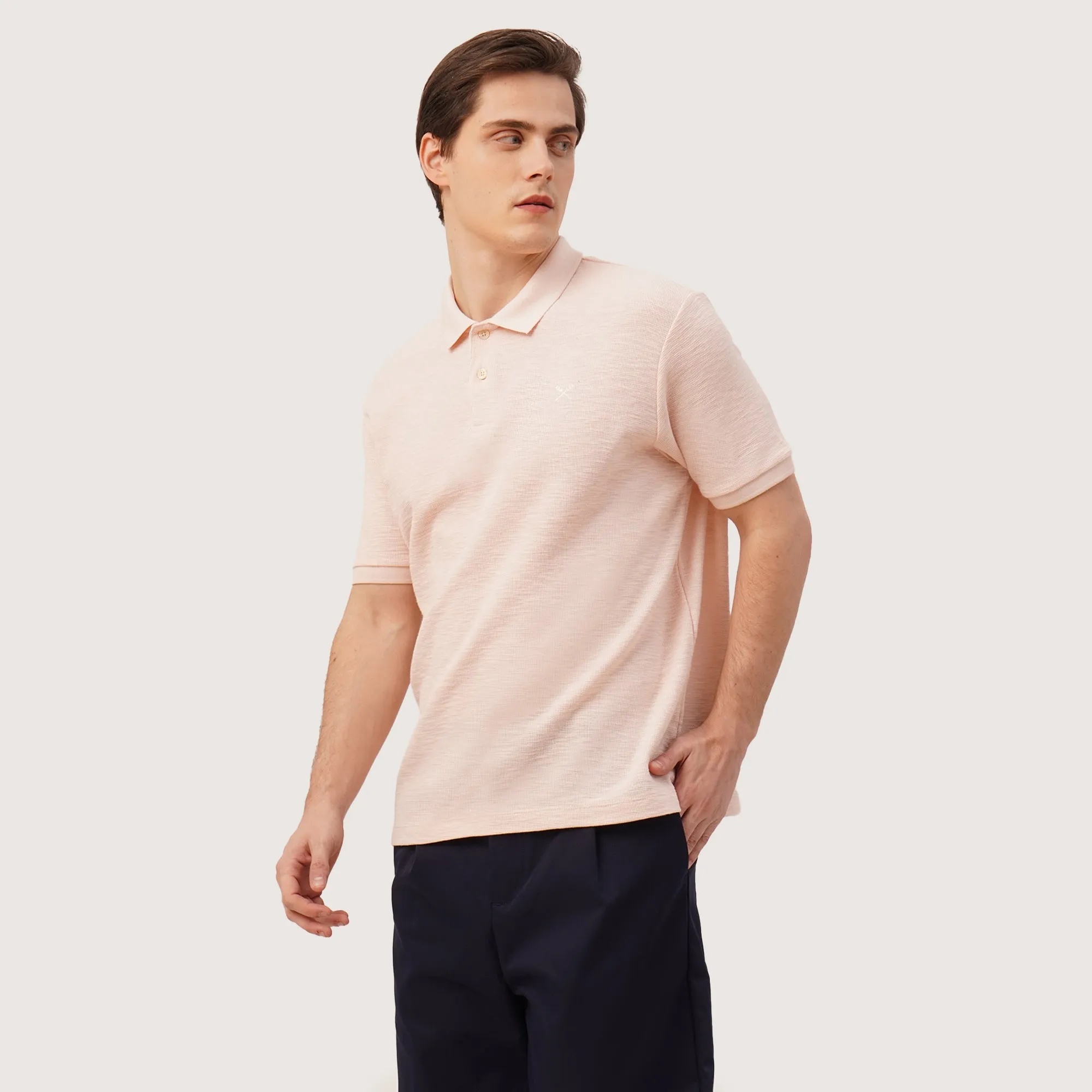 Textured Knit Polo