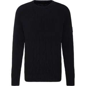 Textured Rib Crew Cotton Neck Pullover