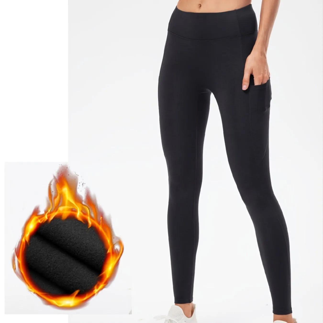 Thermal Stretchy Yoga Leggings High-Waisted  Workout Yoga Pants