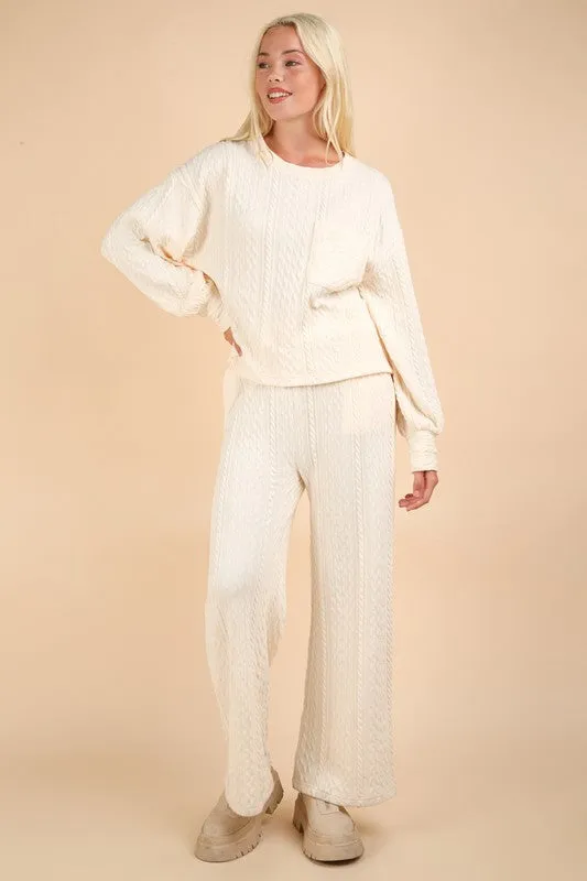 VER118 - 2PC CABLE KNIT SET