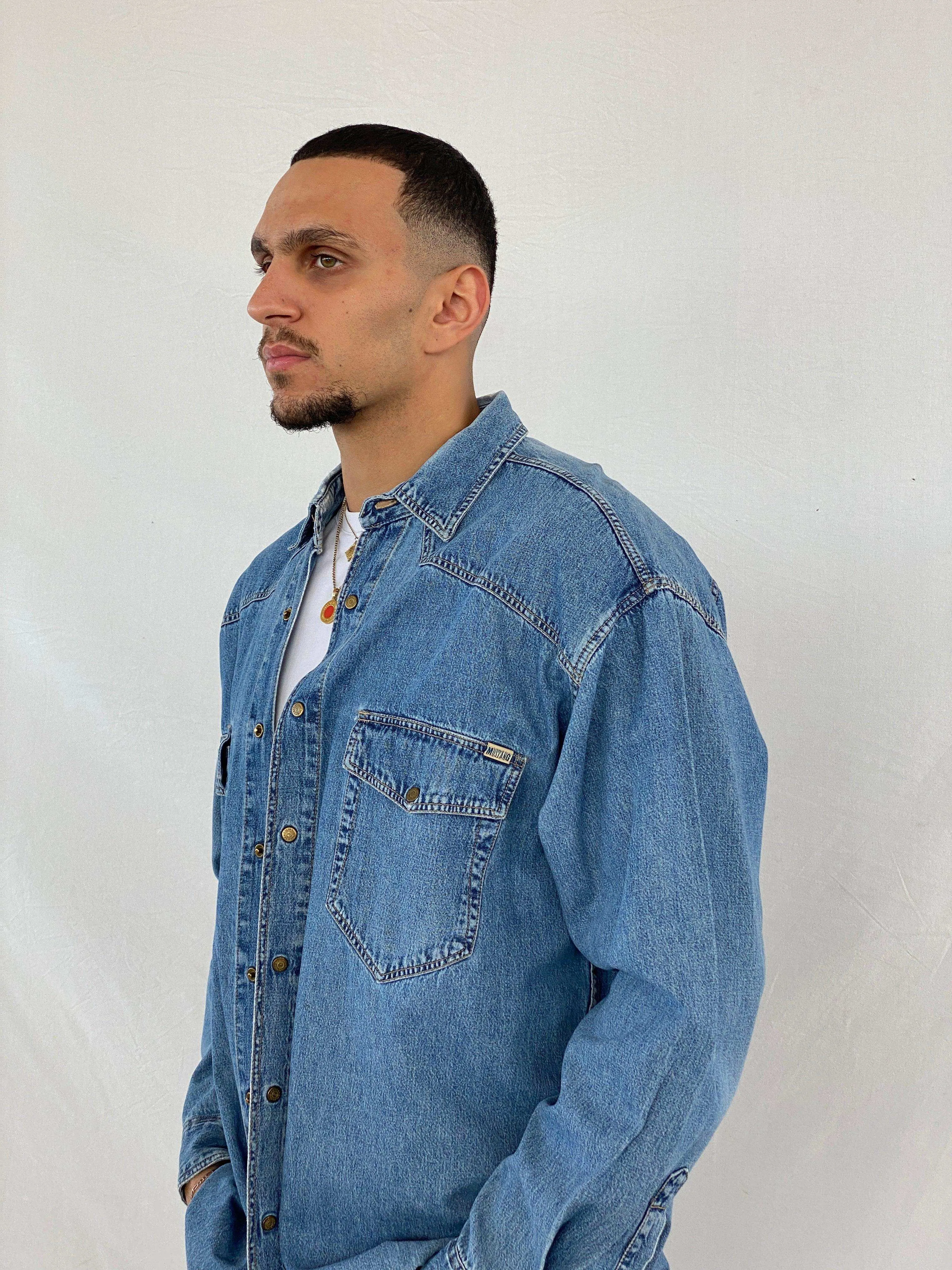 Vintage 90s Mustang Denim Shirt